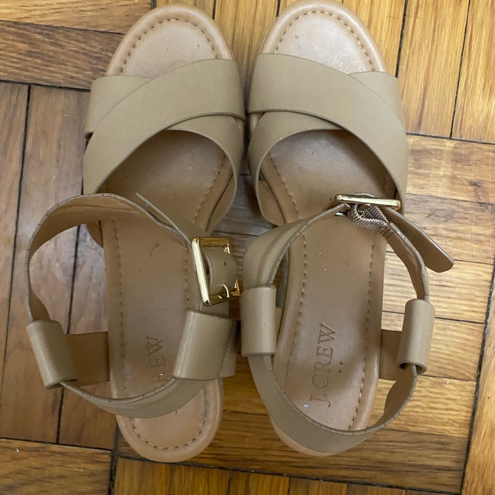 J.Crew platform wedges. Size 7